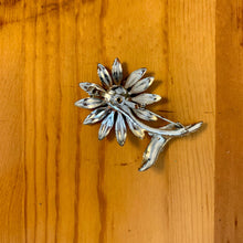 Load image into Gallery viewer, Vintage Metal Silver Tone Faux Ivory Pearl Center Flower Brooch

