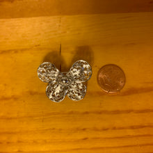 Load image into Gallery viewer, Vintage Jewelry Small Mini Silver Tone Filigree Butterfly Brooch
