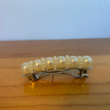 Load image into Gallery viewer, Vintage Mini Hair Barrette Faux Medium Pearls with Small accent Pearls
