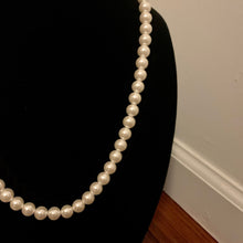 Load image into Gallery viewer, Vintage Faux White Large Pearl 24 inch Matinee Necklace Akoya Luster

