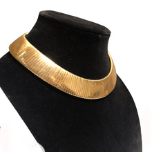 Load image into Gallery viewer, Vintage Signed KJL Kenneth Jay Lane Egyptian Revival Cleopatra Style Gold Collar Necklace
