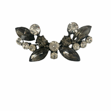 Load image into Gallery viewer, Vintage Jewelry Juliana Style Smoky Topaz Gray Tone Clear Rhinestone Small Butterfly Brooch
