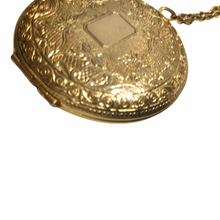 Load image into Gallery viewer, Vintage Jewelry Large Gold Tone Fancy Filigree Large Locket and Chain Necklace
