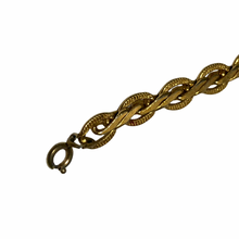 Load image into Gallery viewer, Vintage Jewelry Gold Tone Braided Link 7” Bracelet
