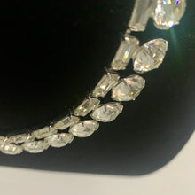 Load image into Gallery viewer, Vintage Estate Demi Parure Eisenberg Ice Rhinestone Rhodium Plated Necklace and Earrings
