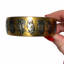 Load image into Gallery viewer, Vintage Jewelry Metal Etched Owl Bird Cuff Bracelet
