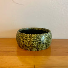 Load image into Gallery viewer, Vintage Faux Leather Green Snakeskin Fabric Wide 90’s Bangle Bracelet
