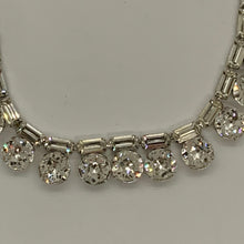 Load image into Gallery viewer, Vintage Estate Demi Parure Eisenberg Ice Rhinestone Rhodium Plated Necklace and Earrings
