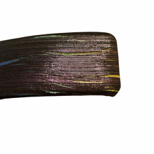 Load image into Gallery viewer, Vintage 1980’s Purple Green Black Multicolored Threaded Rectangular Hair Barrette Clip
