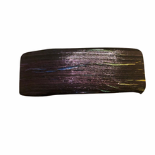 Load image into Gallery viewer, Vintage 1980’s Purple Green Black Multicolored Threaded Rectangular Hair Barrette Clip
