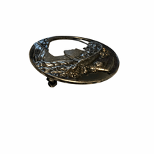 Load image into Gallery viewer, Vintage Jewelry Art Nouveau Revival Sterling Silver Floral Woman in a Hat Brooch
