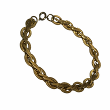 Load image into Gallery viewer, Vintage Jewelry Gold Tone Braided Link 7” Bracelet
