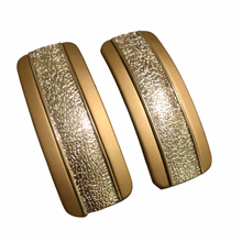 Load image into Gallery viewer, Vintage 1980’s Matte Gold and Silver Foiled Matching Set Hair Barrettes Clips
