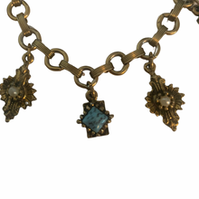 Load image into Gallery viewer, Vintage Jewelry Victorian Revival Faux Pearl Coral Turquoise Gold Tone Charm Bracelet
