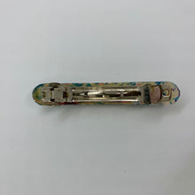 Load image into Gallery viewer, Vintage Barrette Hair Accessory Blue, Pink, and Beige Swirl Signed D&amp;G
