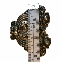 Load image into Gallery viewer, Antique Art Nouveau Floral Cherubs Cherubim Large Sterling Silver Angel Brooch Pin
