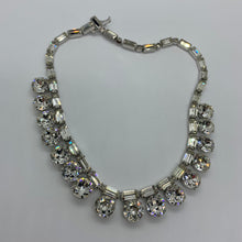 Load image into Gallery viewer, Vintage Estate Demi Parure Eisenberg Ice Rhinestone Rhodium Plated Necklace and Earrings
