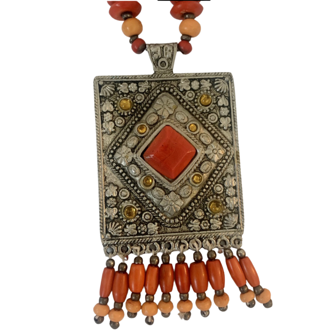 Vintage Coin Pendant Tribal Nomadic Metal Beads Styli… - Gem