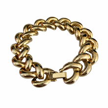 Load image into Gallery viewer, Vintage Jewelry Linked Thick Chunky Gold Tone Bracelet
