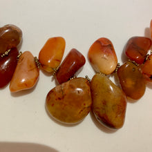 Load image into Gallery viewer, Vintage Tumbled Carnelian Red Agate Polished Stone Necklace
