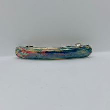 Load image into Gallery viewer, Vintage Barrette Hair Accessory Blue, Pink, and Beige Swirl Signed D&amp;G
