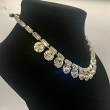 Load image into Gallery viewer, Vintage Estate Demi Parure Eisenberg Ice Rhinestone Rhodium Plated Necklace and Earrings
