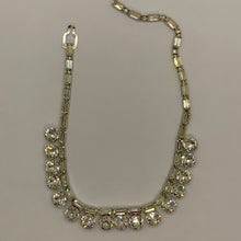 Load image into Gallery viewer, Vintage Estate Demi Parure Eisenberg Ice Rhinestone Rhodium Plated Necklace and Earrings
