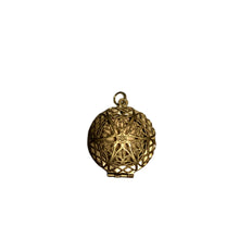 Load image into Gallery viewer, Vintage Jewelry Round Circular Brass Tone Openwork Star Necklace Pendant
