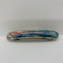 Load image into Gallery viewer, Vintage Barrette Hair Accessory Blue, Pink, and Beige Swirl Signed D&amp;G
