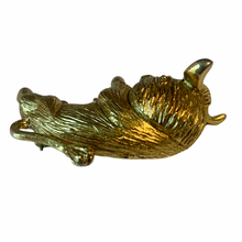 Load image into Gallery viewer, Vintage Jewelry Large Gold Tone Textured Heavyweight Spanish Bull Brooch
