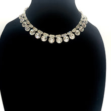 Load image into Gallery viewer, Vintage Estate Demi Parure Eisenberg Ice Rhinestone Rhodium Plated Necklace and Earrings
