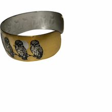 Load image into Gallery viewer, Vintage Jewelry Metal Etched Owl Bird Cuff Bracelet
