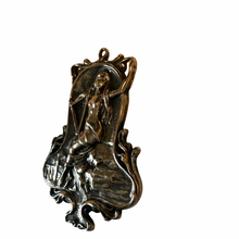 Load image into Gallery viewer, Vintage Art Nouveau Revival Woman Goddess Silver Necklace Pendant
