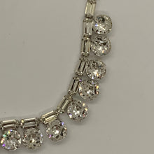 Load image into Gallery viewer, Vintage Estate Demi Parure Eisenberg Ice Rhinestone Rhodium Plated Necklace and Earrings
