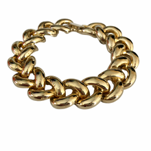 Load image into Gallery viewer, Vintage Jewelry Linked Thick Chunky Gold Tone Bracelet
