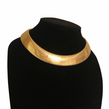 Load image into Gallery viewer, Vintage Signed KJL Kenneth Jay Lane Egyptian Revival Cleopatra Style Gold Collar Necklace
