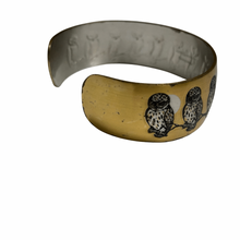 Load image into Gallery viewer, Vintage Jewelry Metal Etched Owl Bird Cuff Bracelet
