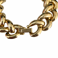 Load image into Gallery viewer, Vintage Jewelry Linked Thick Chunky Gold Tone Bracelet
