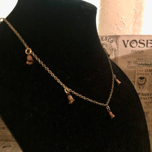 Load image into Gallery viewer, Handmade by Rose, Mini Brass Vintage Copper Bell Charm Necklace
