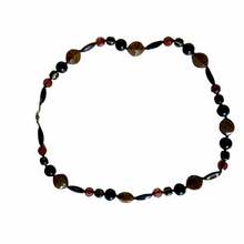 Load image into Gallery viewer, Vintage Long Tribal African Style Chunky Brown Black Red Crystal Beaded Necklace
