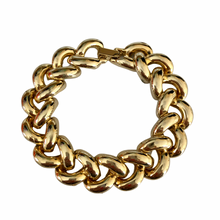 Load image into Gallery viewer, Vintage Jewelry Linked Thick Chunky Gold Tone Bracelet
