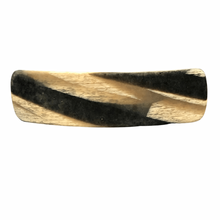 Load image into Gallery viewer, Vintage Hair Accessory Made in France French Tan, Brown, and Black Swirl Rectangular Hair Barrette
