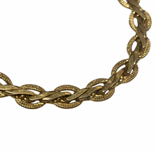 Load image into Gallery viewer, Vintage Jewelry Gold Tone Braided Link 7” Bracelet
