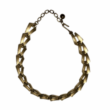 Load image into Gallery viewer, Vintage Jewelry Signed Trifari Gold Tone Open Linked Choker Necklace
